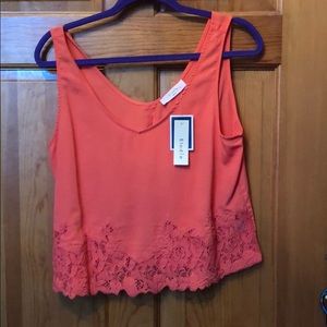 Bright coral tank top